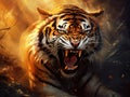 Ai Generated illustration Wildlife Concept of Tiger Royalty Free Stock Photo