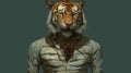 Tiger Man: A Dark And Realistic Sci-fi Illustration By Joshua Hoffine