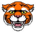 Tiger Mascot Cute Happy Cartoon Character Royalty Free Stock Photo