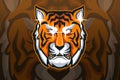 Tiger mascot e sport logo design Royalty Free Stock Photo