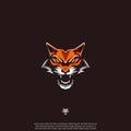 Tiger vector mascot logo design with modern illustration concept style for badge, emblem and tshirt printing. angry tiger Royalty Free Stock Photo