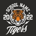 Tiger mascot logo design for high school team Royalty Free Stock Photo