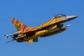 Tiger military F16 fighter aircraft Royalty Free Stock Photo