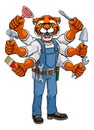 Tiger Multitasking Handyman Holding Tools