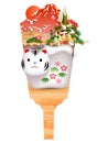 Tiger New Year`s card Japan Royalty Free Stock Photo