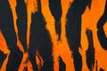 Tiger. Orange black striped acrylic. Fashionable design background