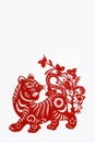 Tiger,paper cutting Chinese Zodiac.