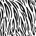 Tiger. Pattern texture repeating seamless monochrome black & white. Royalty Free Stock Photo