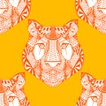 Tiger pattern. Vector illustration Royalty Free Stock Photo
