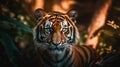 Tiger portrait looking at the camera. AI generative Royalty Free Stock Photo