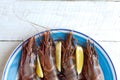 Tiger prawns/shrimp Royalty Free Stock Photo