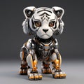 Tiger Robot Pet - Black Fur, Cute Appearance, 8k Hd Quality