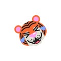 Tiger Rolling on the Floor Laughing flat icon