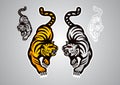Tiger royaltiger bengaltiger logo vector emblem Royalty Free Stock Photo