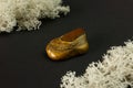 Tiger's eye stone from Republic of South Africa RSA. Natural mineral stone on black background. Mineralogy, geology Royalty Free Stock Photo
