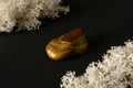 Tiger`s eye stone from Republic of South Africa RSA. Natural mineral stone on black background. Mineralogy, geology, magic of Royalty Free Stock Photo