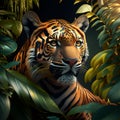 Tiger\'s Jungle Majesty - Photorealistic Wildlife Art