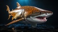 A tiger shark white background Royalty Free Stock Photo