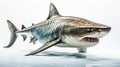 A tiger shark white background Royalty Free Stock Photo