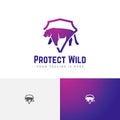 Tiger Shield Protect Wild Animal Nature Wildlife Logo