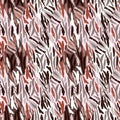 Tiger skin mosaic seamless pattern. Abstract animal fur tile Royalty Free Stock Photo