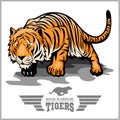 Tiger attack - sport mascot style