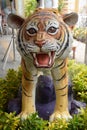 Tiger statue in the garden Royalty Free Stock Photo