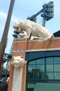 Tiger Statues at Comerica Park on Woodward Avenue, Detroit Michigan Royalty Free Stock Photo