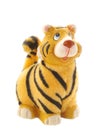 Tiger statuette on white