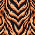 tiger stripe pattern orange and black. Royalty Free Stock Photo