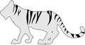 Tiger striped silhouette