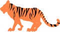 Tiger striped silhouette