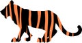 Tiger striped silhouette