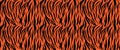 Tiger stripes seamless pattern, animal skin texture, abstract ornament for clothing, fashion safari wallpaper, textile