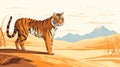 Bold And Realistic Tiger Art In Himalayan Style