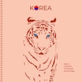 Tiger symbol of South Korea, background