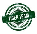 Tiger team - green grunge stamp