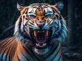 Ai Generated illustration Wildlife Concept of Tiger Teeth Royalty Free Stock Photo