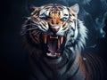 Ai Generated illustration Wildlife Concept of Tiger Teeth Royalty Free Stock Photo