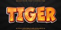 Tiger text effect, editable zoo and animal text style Royalty Free Stock Photo