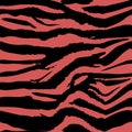 Tiger texture abstract background red black.