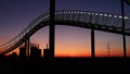 Tiger Turtle Magic Mountain at sunset in Duisburg, Germany