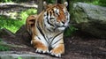 TIGER is waiting Royalty Free Stock Photo