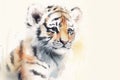 Tiger Watercolor Royalty Free Stock Photo