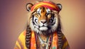 Tiger wearing hippy clothes: The idea of the humanization of animals