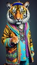 Tiger wearing hippy clothes: The idea of the humanization of animals