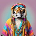 Tiger wearing hippy clothes: The idea of the humanization of animals