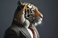 Tiger Wearing Suit, Generative AI