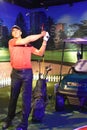 Tiger Woods wax statue at Madame Tussauds Wax Museum at ICON Park in Orlando, Florida