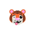 Tiger Zany Face flat icon